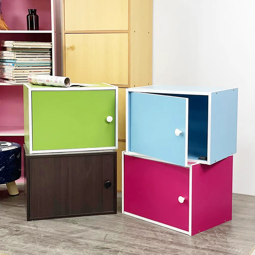 收納櫃多層格子櫃書櫃置物架落地客廳臥室房間柜子學生簡易書架   締造 歷史價格詳細信息