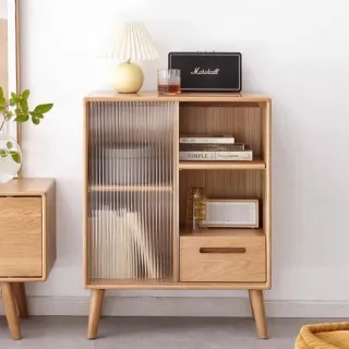 源氏木語橡木原木色玻璃滑門2M四格電視櫃 Y162N01 歷史價格詳細信息