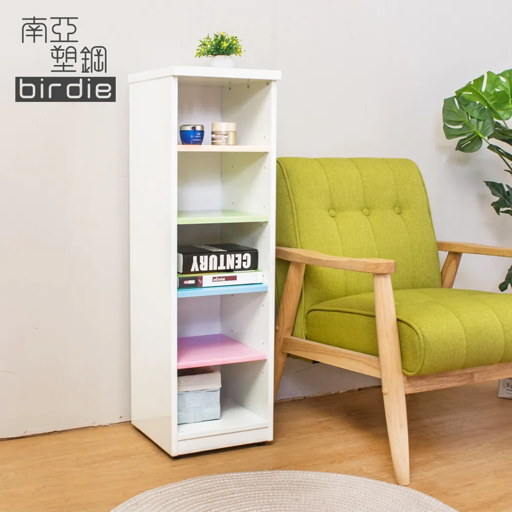Birdie南亞塑鋼-1尺開放式五格收納置物櫃/隙縫櫃/鞋櫃(白色) 歷史價格詳細信息