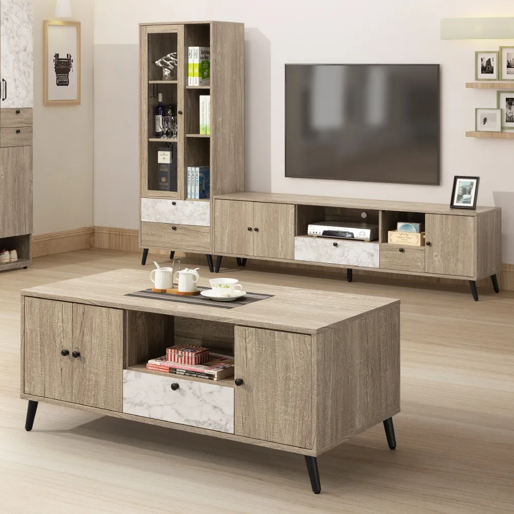 Homelike 艾麗卡客廳二件組(6尺電視櫃+4尺茶几) 歷史價格詳細信息