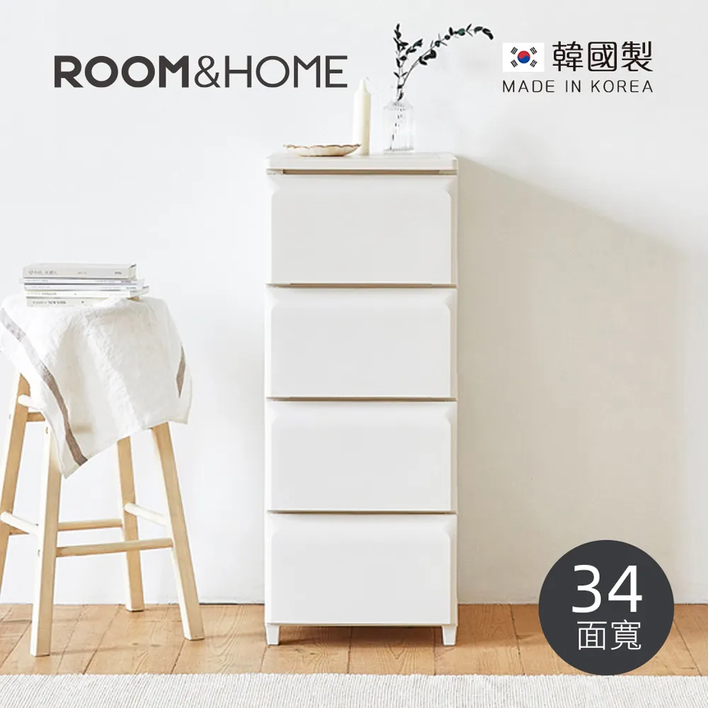 【韓國ROOM&HOME】韓國製34面寬五層抽屜收納櫃(木質天板)-DIY-多色可選 歷史價格詳細信息