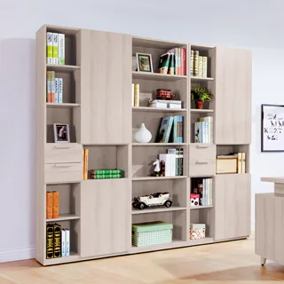 Bernice-高森10.6尺北歐風多功能收納書桌衣櫃組合(開門+開放式+書桌) 歷史價格詳細信息