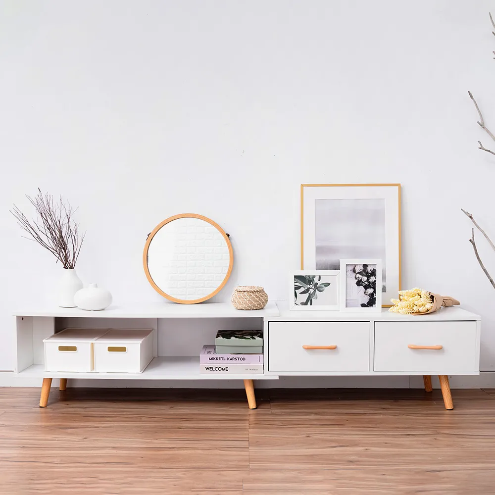 可伸縮電視櫃伸縮電視櫃北歐簡約現代小戶型客廳臥室簡易小型電視機櫃家用 歷史價格詳細信息