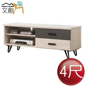 【文創集】安達思雙色1.6尺二抽床頭櫃/收納櫃 歷史價格詳細信息