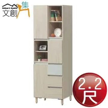 【文創集】馬蘭雙色2.5尺四門中空單抽玄關櫃 歷史價格詳細信息