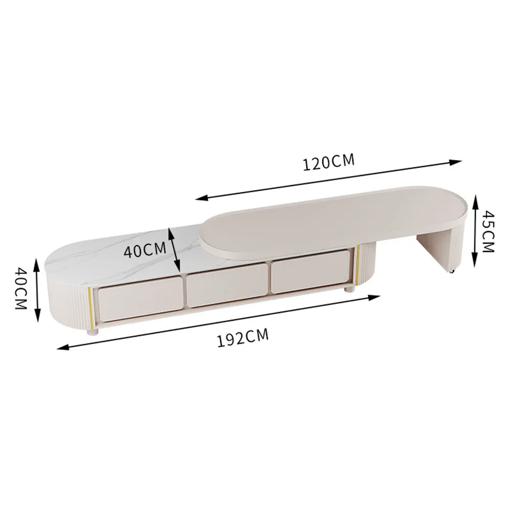 奶油風旋轉茶几客廳家用設計師輕奢高級感圓形玻璃茶几新款組合 歷史價格詳細信息