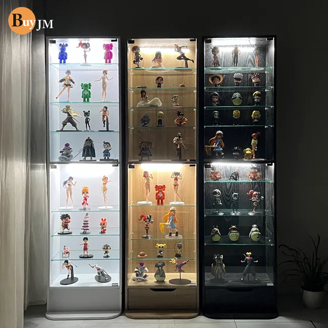 BuyJM 附LED燈MIT加深40cm低甲醛四層強化玻璃寬80cm實木腳玻璃櫃/展示櫃 歷史價格詳細信息