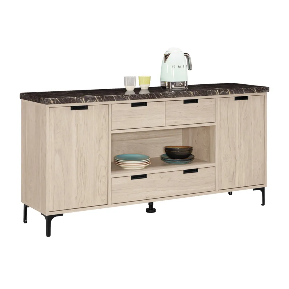 Bernice-亞尼5.3尺石面收納餐櫃/碗盤置物櫃 歷史價格詳細信息