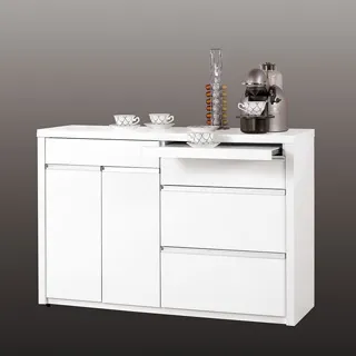 Bernice-戴安娜2.6尺拉門收納收納餐櫃/碗盤櫃/小型電器櫃/置物矮櫃 歷史價格詳細信息