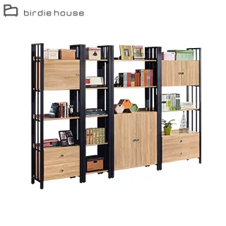 Birdie-卡爾工業風2尺一門二抽開放式書櫃/書架/收納置物架 歷史價格詳細信息