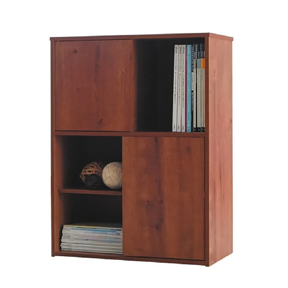 AS-貝琪雙層厚板胡桃色強化玻璃門書櫃-60x30x180cm(兩色可選) 歷史價格詳細信息