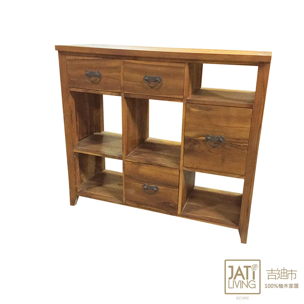 【吉迪市柚木家具】開放式二抽收納電視櫃 RPTV009A 歷史價格詳細信息