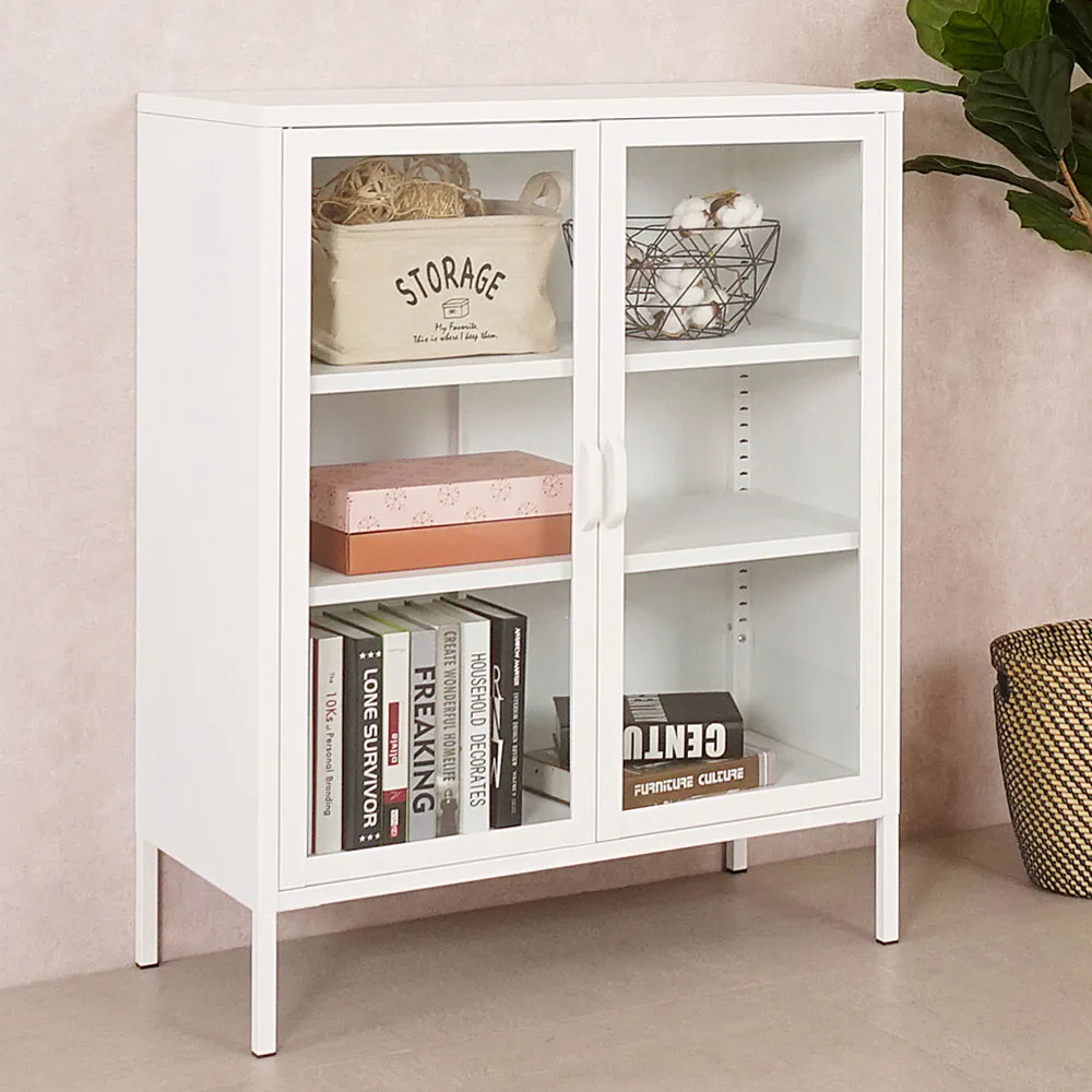 Homelike 丹尼爾八格二門書櫃(兩色可選) 歷史價格詳細信息