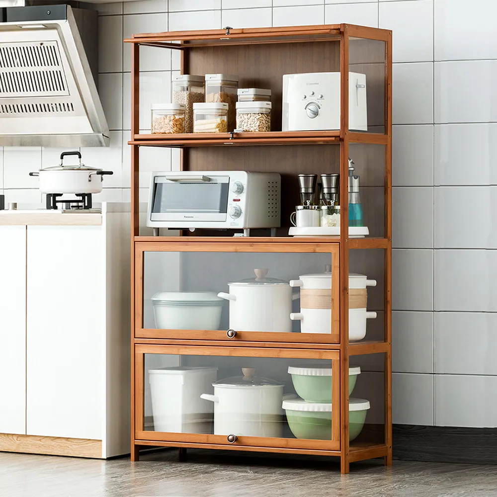 【HappyLife】楠竹製透明壓克力翻門展示櫃/三層80CM (Y10607) 歷史價格詳細信息