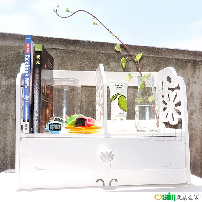 【Osun】木塑板 歐式白色雕花兩用桌上層架(CE-178_ZF001) 歷史價格詳細信息