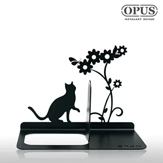 【OPUS東齊金工】歐式鐵藝書擋 創意書架 金屬書夾 書本收納架 設計文具收納(NE-do06B 寵愛 經典黑) 歷史價格詳細信息