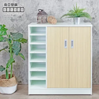 Birdie南亞塑鋼-3尺左開放二門防水塑鋼鞋櫃(鐵刀木色) 歷史價格詳細信息