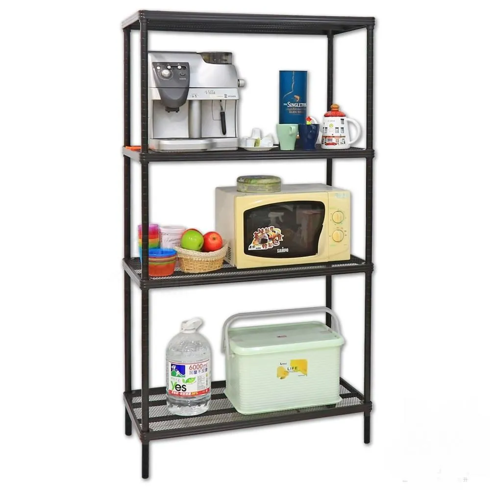 【居家cheaper】鬃耀黑 高荷重 45X90X238CM菱形網四層架 歷史價格詳細信息