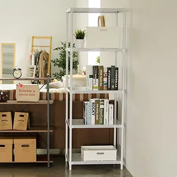 Peachy Life 鐵力士沖孔平面烤漆五層架附圍欄-60X45X180(2色可選) 歷史價格詳細信息