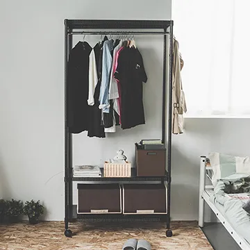 Peachy Life 鐵力士沖孔平面雙桿衣櫥附輪-60X45X180(2色可選) 歷史價格詳細信息