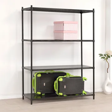 (鐵架王) 120*45*150四層烤漆層架-黑色 歷史價格詳細信息