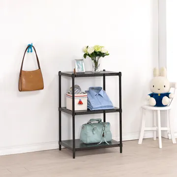 (鐵架王) 45*45*90三層烤漆沖孔層架-白色 歷史價格詳細信息