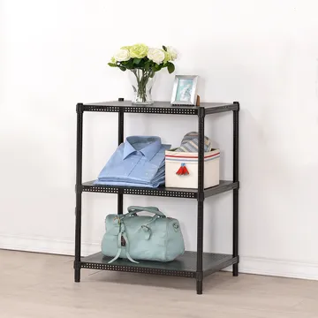 (鐵架王) 45*45*90三層烤漆沖孔層架-白色 歷史價格詳細信息