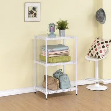 (鐵架王) 45*45*90三層烤漆沖孔層架-白色 價格比較,價格查詢,歷史價格詳細信息