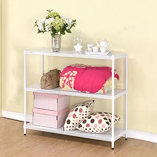 (鐵架王) 90*45*90三層烤漆層架-白色 歷史價格詳細信息