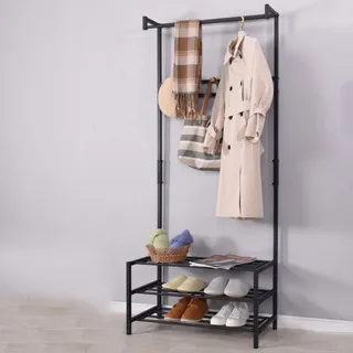 H&R安室家 工業風雙層置物籃掛衣架 LS217 歷史價格詳細信息