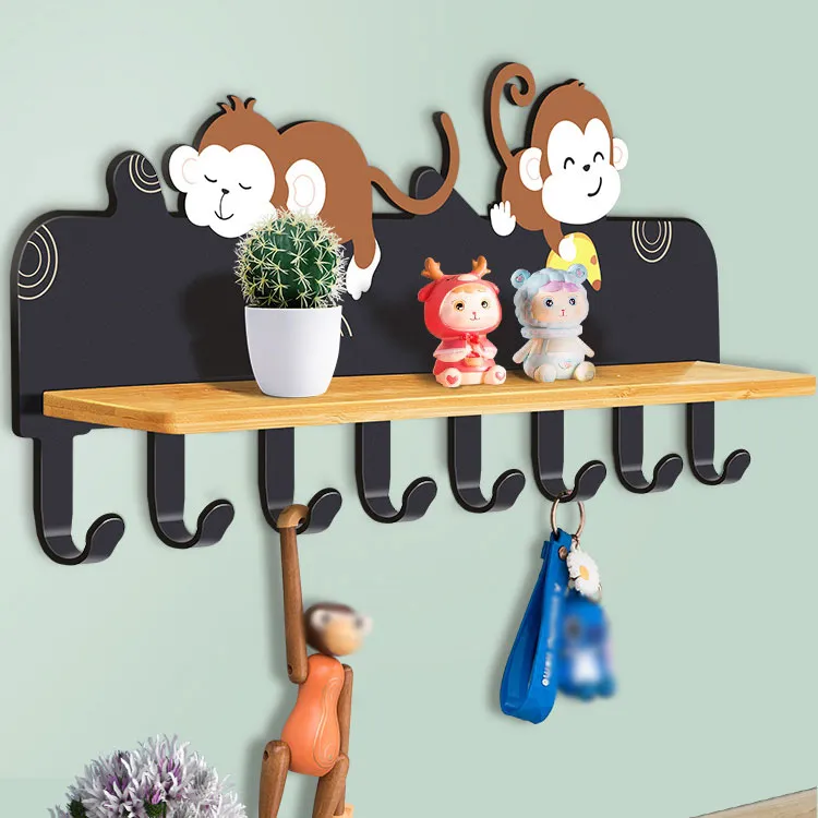 掛 架墻上壁掛  掛鉤玄關入戶掛 鉤門後口免打孔鑰匙實木上墻 歷史價格詳細信息