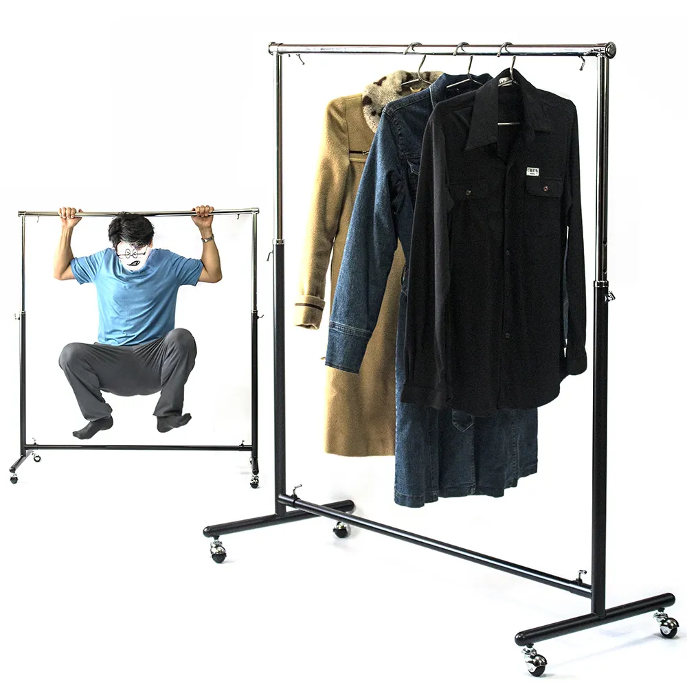 Aaronation - 百貨服飾專用 重型滑輪 雙桿 外彎式 掛衣架 衣架 曬衣架 衣櫥 - 5N-B508 歷史價格詳細信息
