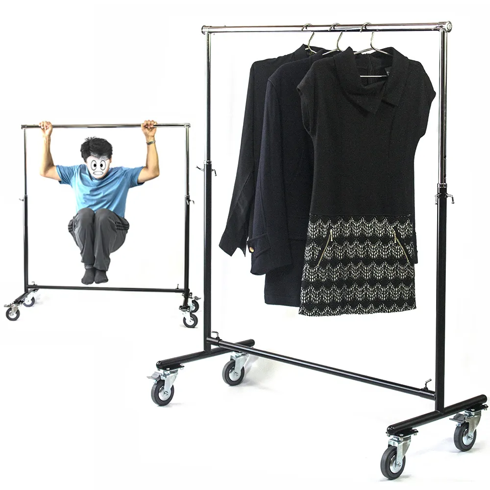 Aaronation - 百貨服飾專用 重型滑輪 雙桿 外彎式 掛衣架 衣架 曬衣架 衣櫥 - 5N-B508 歷史價格詳細信息
