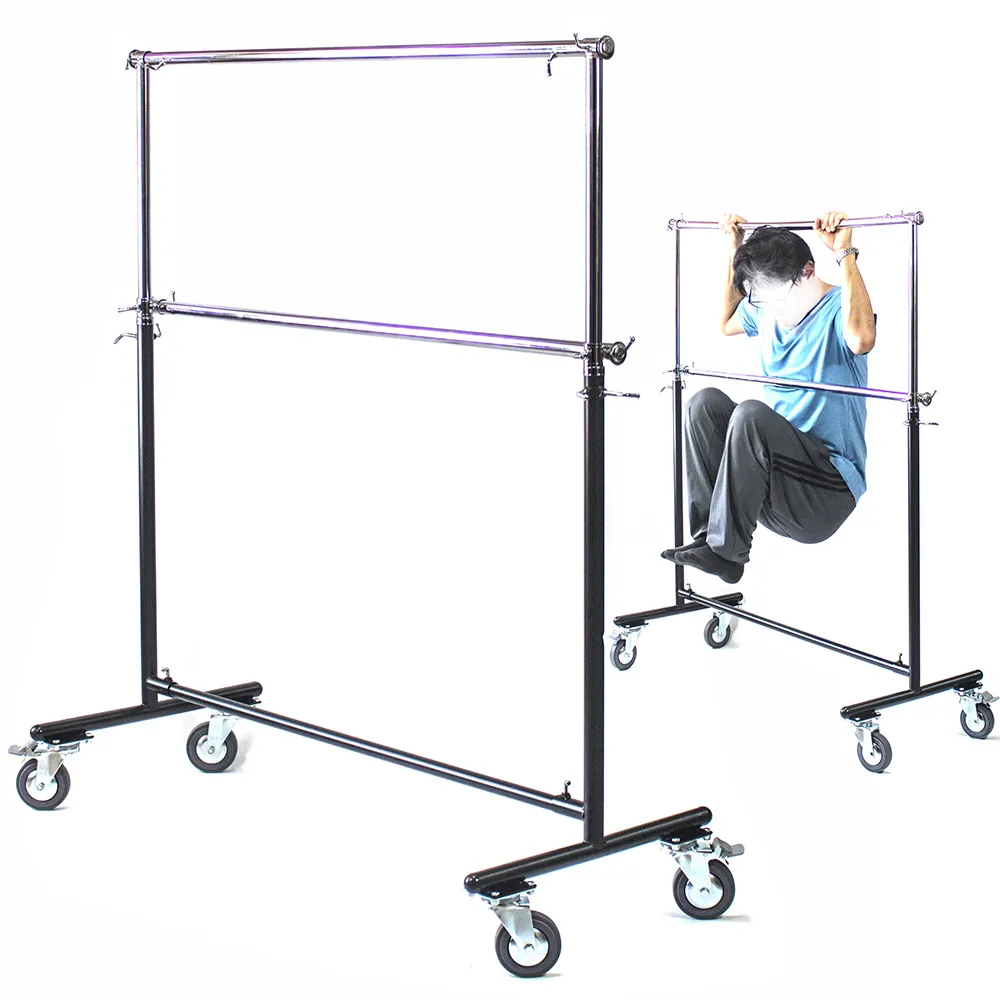 Aaronation - 百貨服飾專用 重型滑輪 雙桿 外彎式 掛衣架 衣架 曬衣架 衣櫥 - 5N-B508 歷史價格詳細信息