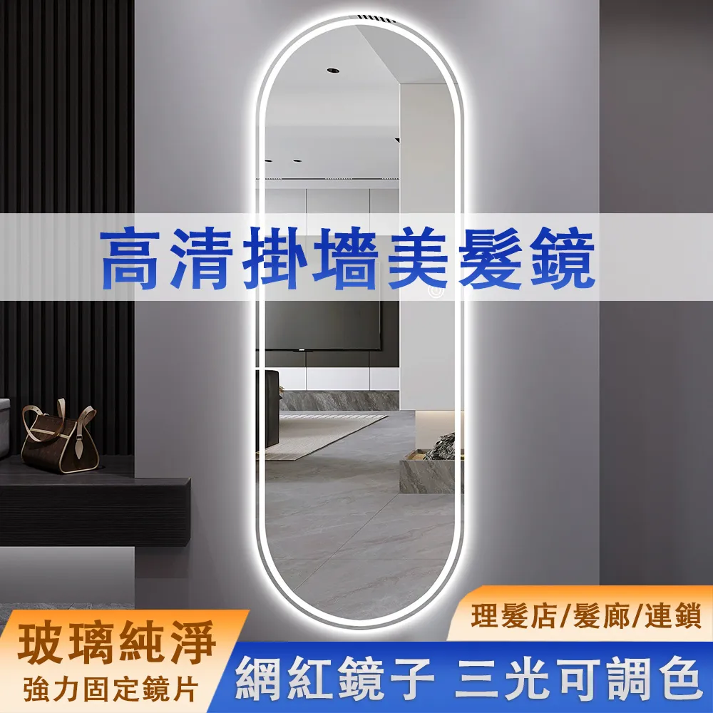 鋁合金框全身鏡 立鏡 鏡子 美髮鏡 家用貼牆鏡 全身立鏡 化妝鏡 試衣鏡子 LED穿衣鏡 銀色150*50帶三色燈 歷史價格詳細信息