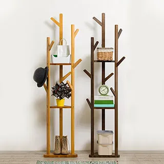 【HappyLife】楠竹製樹叉造型直立衣帽架/玄關收納架 (YV9899) 歷史價格詳細信息