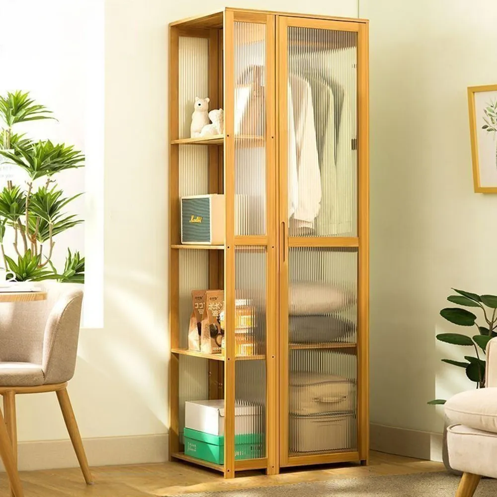 【HappyLife】楠竹製多功能衣櫃/雙門81CM (Y10867) 歷史價格詳細信息