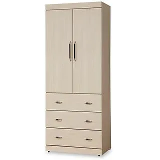 【時尚屋】[CV7]愛諾琳2.7尺白雪杉二門衣櫥CV7-10-2免運費/免組裝/臥室系列/衣櫥 歷史價格詳細信息