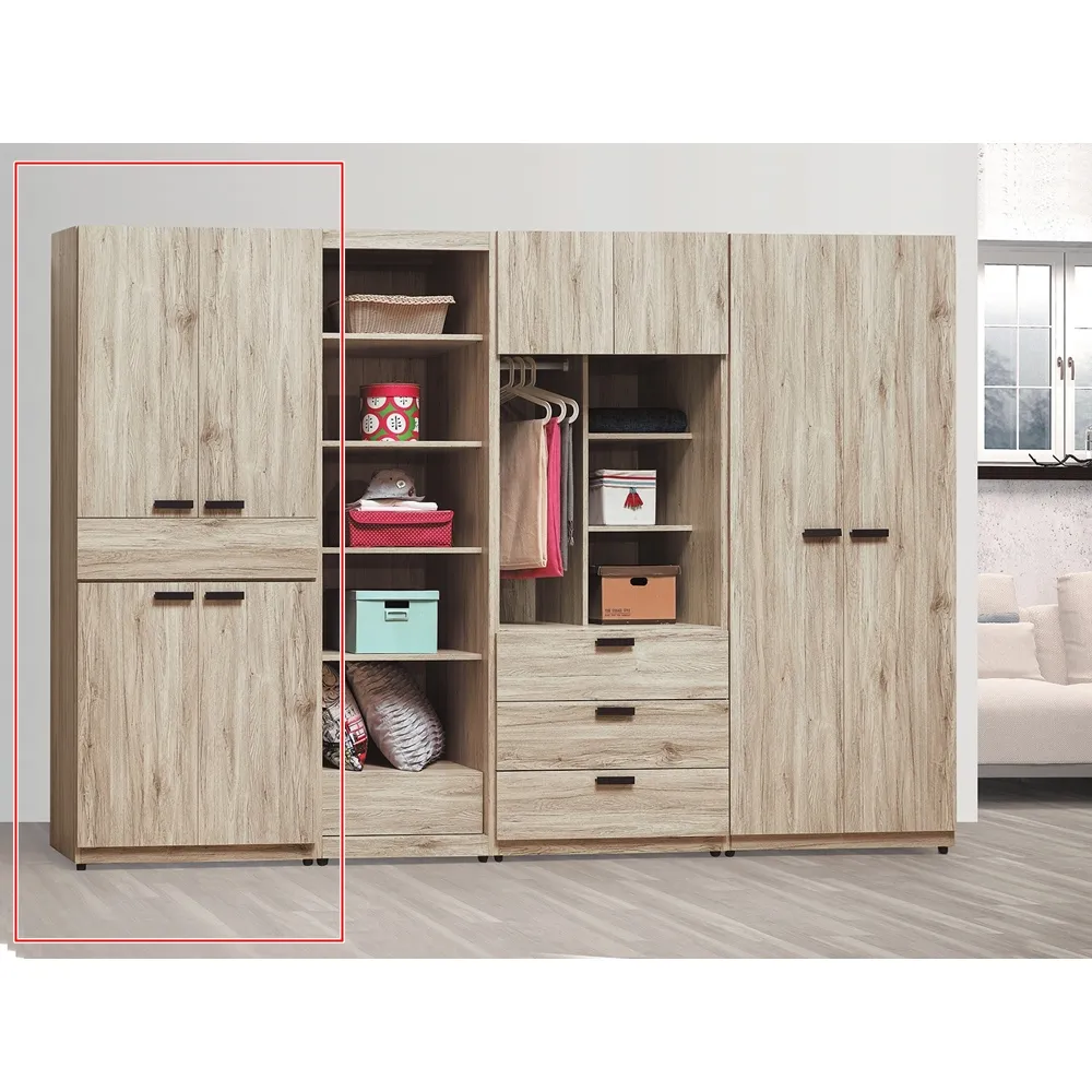 AS雅司-羅賓漢雙吊推門衣櫥-80*59.5*196.5cm-只有紅框部分 歷史價格詳細信息