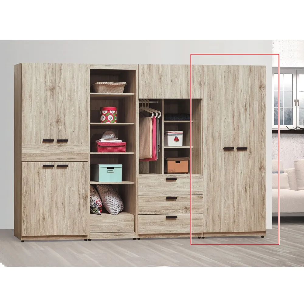 AS雅司-羅賓漢雙吊推門衣櫥-80*59.5*196.5cm-只有紅框部分 歷史價格詳細信息