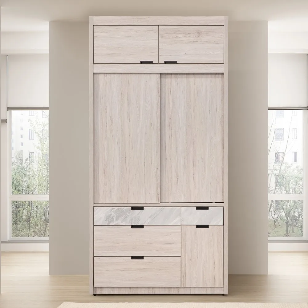 【直人木業】COFFEE淺桐木158公分高被櫥滑門衣櫃 歷史價格詳細信息