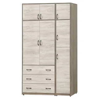 Boden-奧爾4.3尺多功能收納加高型衣櫃組合(二門三抽+二門+棉被櫃) 歷史價格詳細信息