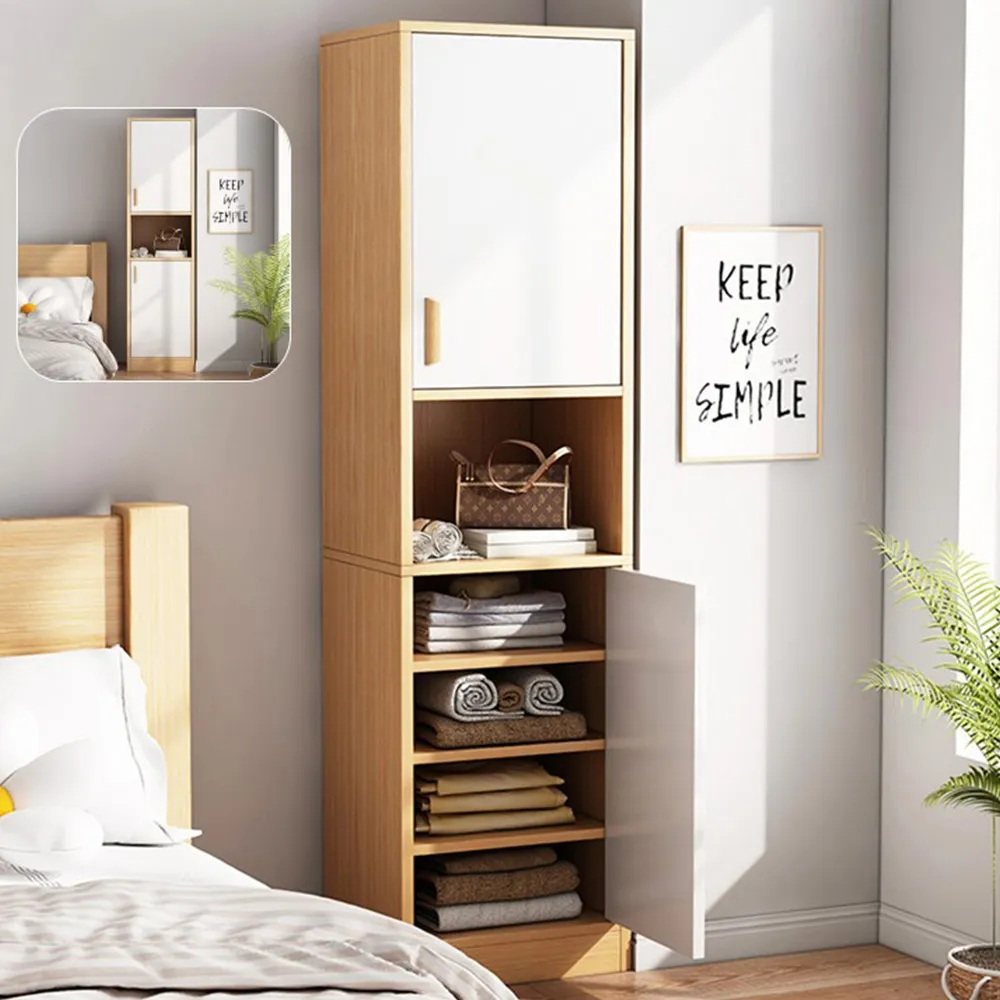 簡單衣櫃出租房用宿舍小型衣櫃實木收納防塵家用臥室兒童布簾衣櫃 歷史價格詳細信息