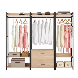 Boden-裴拉2.7尺開放式三抽衣櫃 歷史價格詳細信息