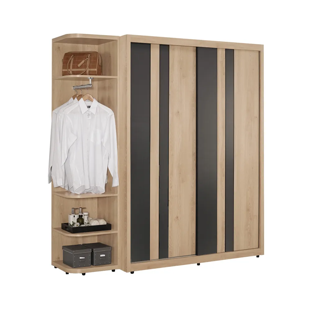 衣櫃推拉門組合經濟型多功能收納櫃玻璃門衣櫃臥室衣帽間 歷史價格詳細信息