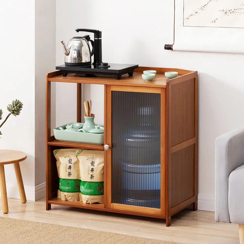 【HappyLife】楠竹製壓克力門茶水餐邊櫃/雙門加高款 (Y10498) 歷史價格詳細信息