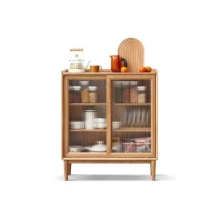 源氏木語橡木原木色玻璃滑門2M四格電視櫃 Y162N01 歷史價格詳細信息