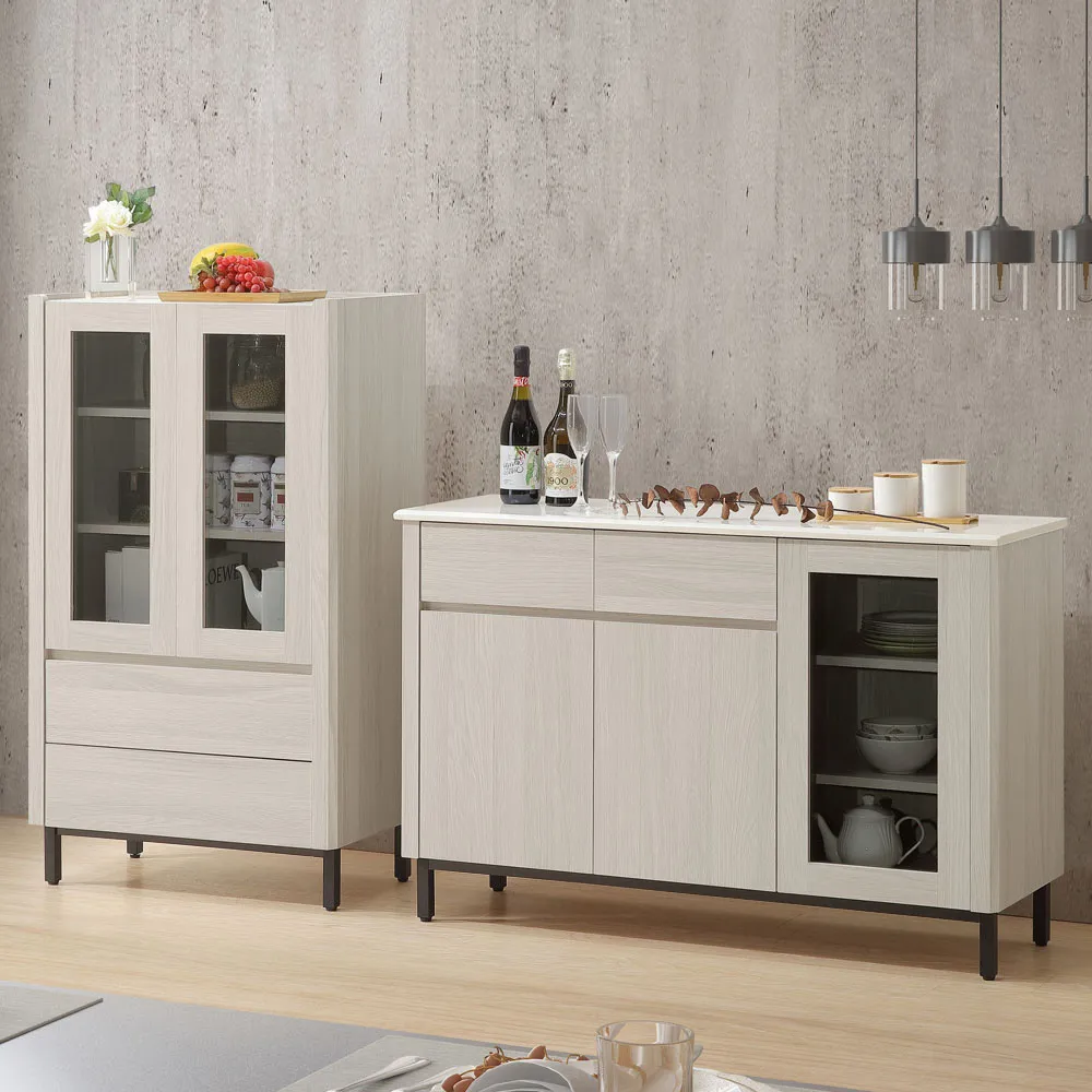 Homelike 珂亞4尺石面玻璃餐櫃 歷史價格詳細信息