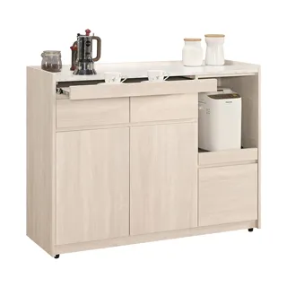 Bernice-凱爾4尺仿石面收納餐櫃/碗盤置物櫃/電器櫃 歷史價格詳細信息