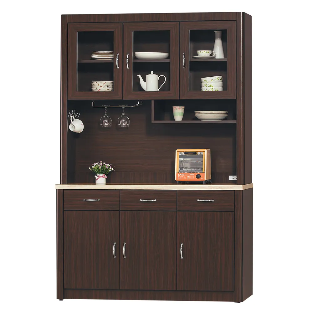 Bernice-凱爾4尺仿石面收納餐櫃/碗盤置物櫃/電器櫃 歷史價格詳細信息